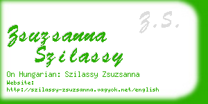 zsuzsanna szilassy business card